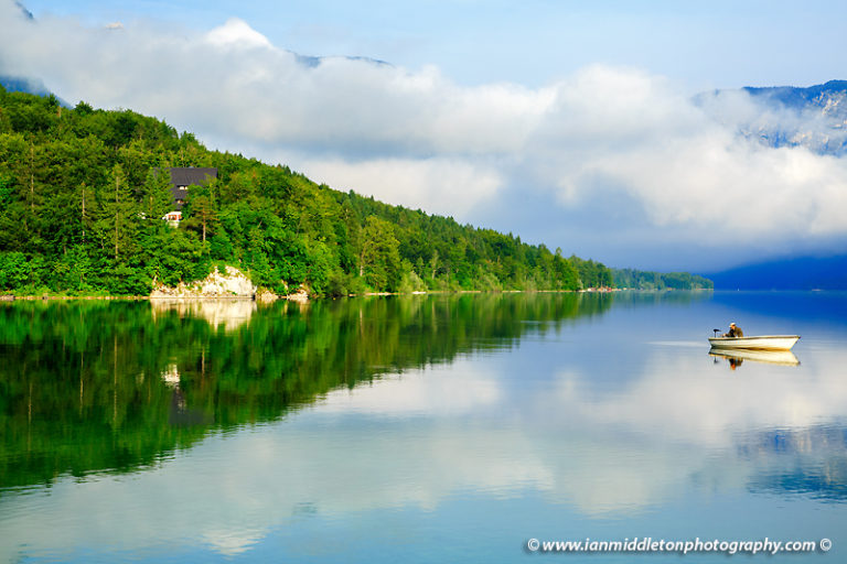 Morning at Lake Bohinj in Slovenia