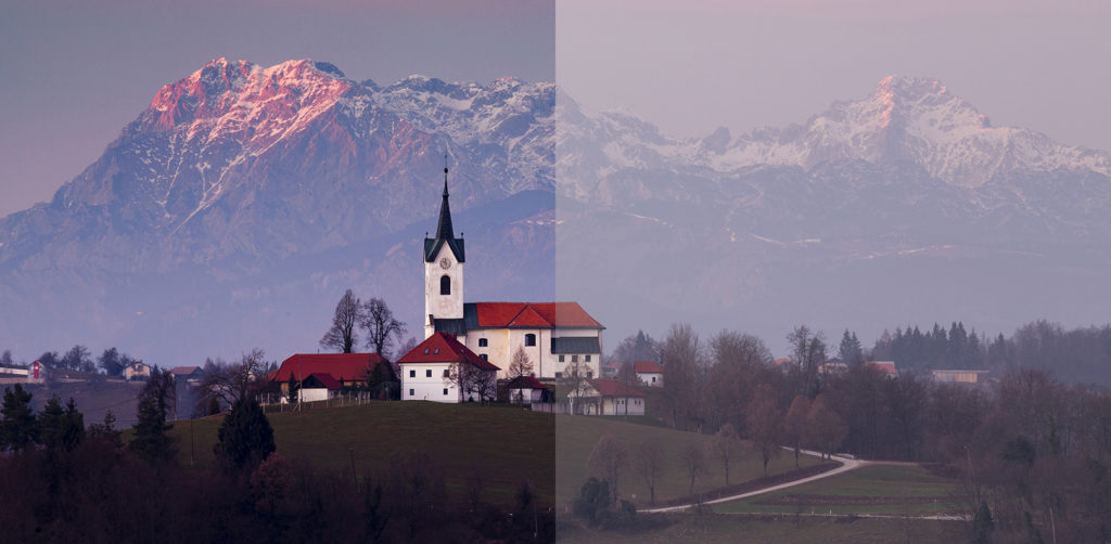 Editing hazy photos with low contrast