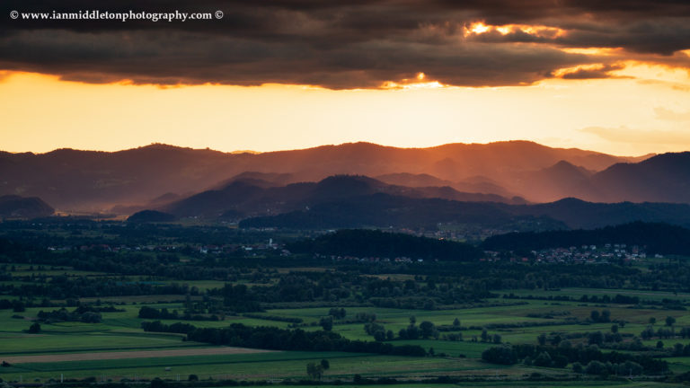 Sunset across the Barje