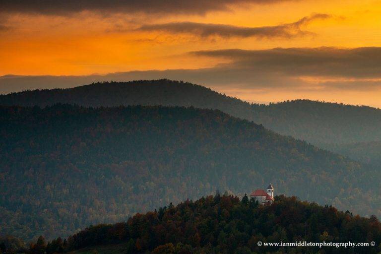 Sunset over the Ljubljana Marshes