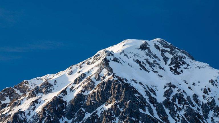 Close up of Storzic mountain peak, part of the Kamnik Alps, Slovenia.