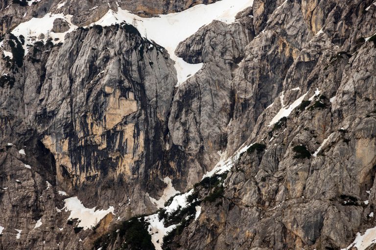 The Face in the Mountain at Vrsic Pass