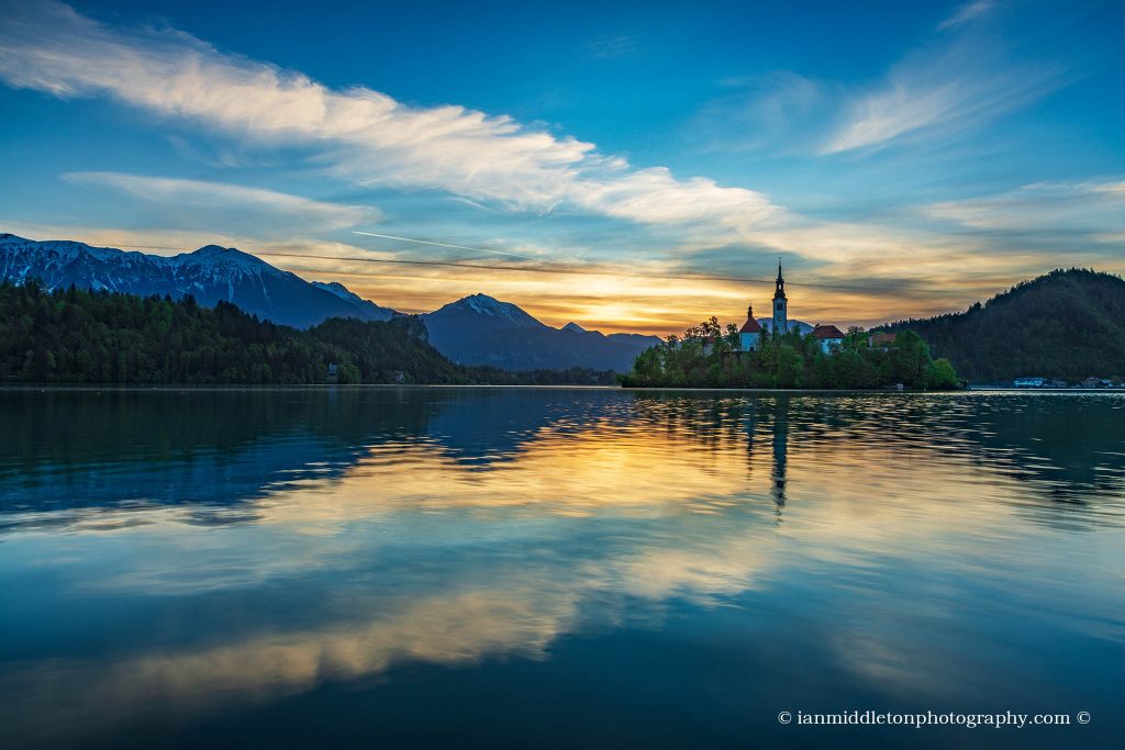 Sunrise at Lake Bled