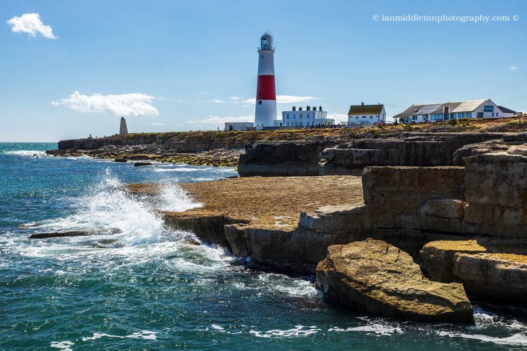 Lighthouse at Portland Bill, near Weymouth, Jurassic Coast, Dorset, England.