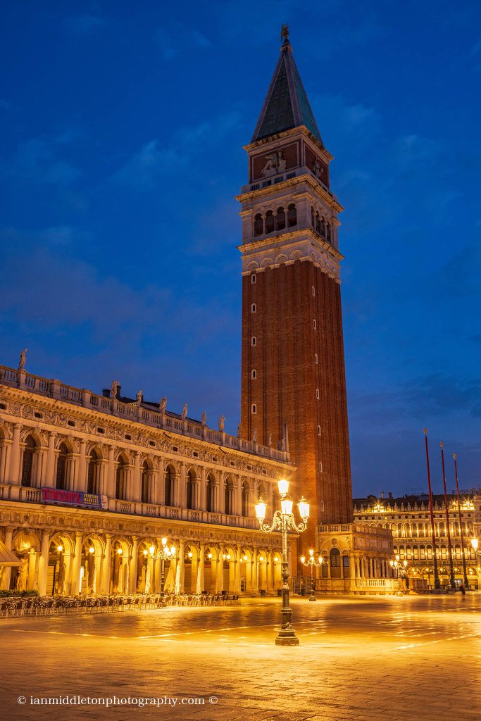 Piazza San Marco at dawn, Venice, Italy.