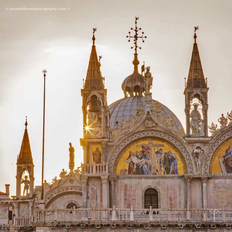 Morning sun coming through Basilica San Marco