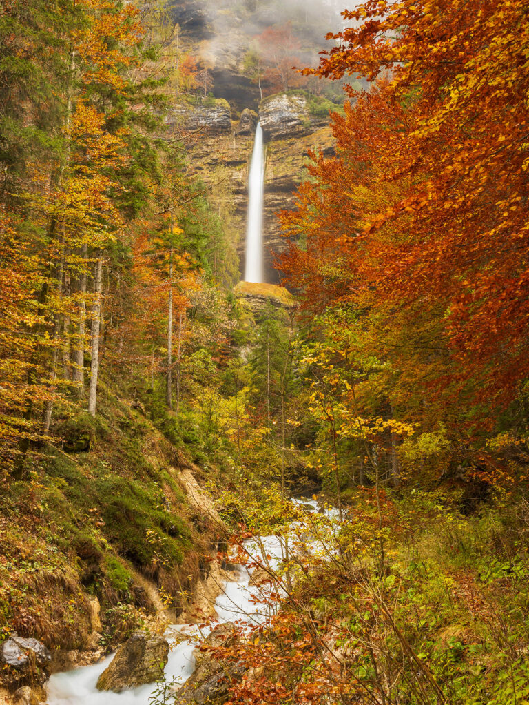 Pericnik Waterfall in Autumn