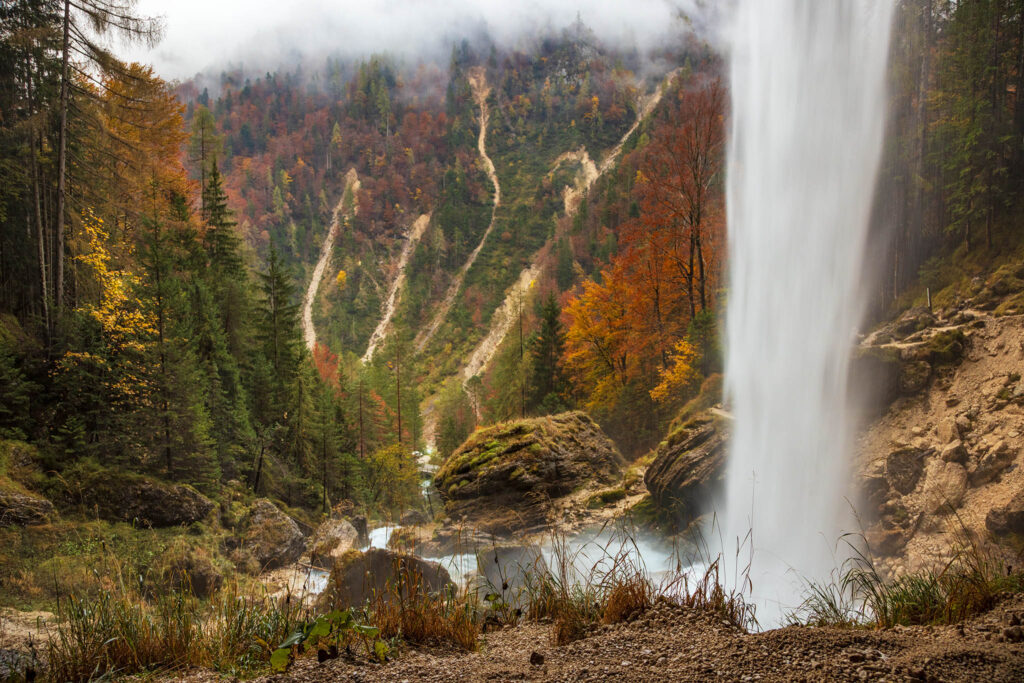 Pericnik Waterfall in the Vrata Valley, Julian Alps, Slovenia.