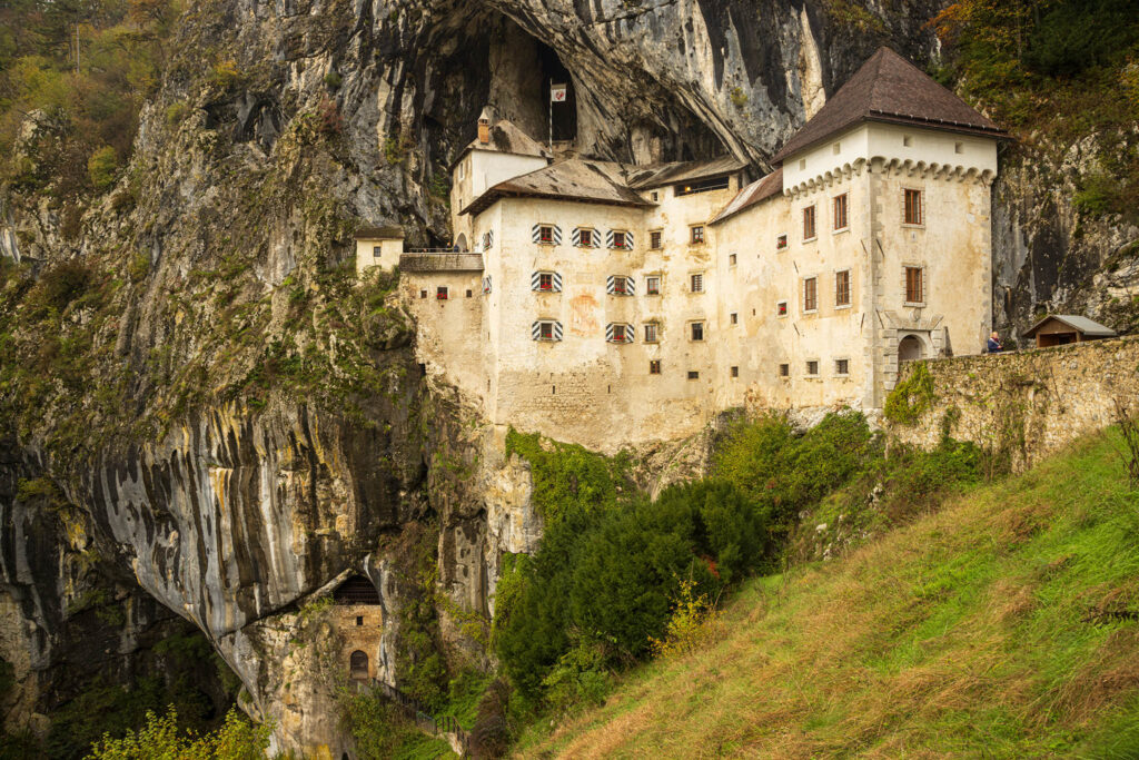 The fabulous Predjama Castle, wedged into a cave opening in a 123-metre tall cliff in Slovenia.