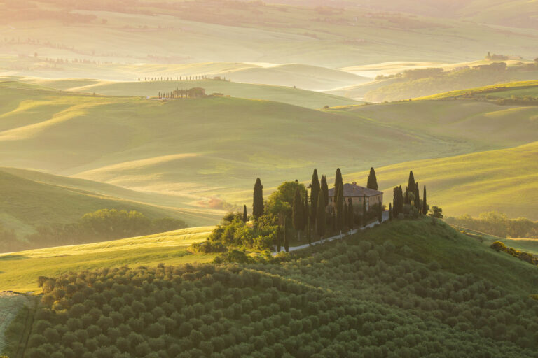 Belvedere at sunrise, Tuscany - Photo by Julian Elliott