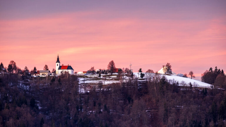 Church of Saint Nicholas at sunset