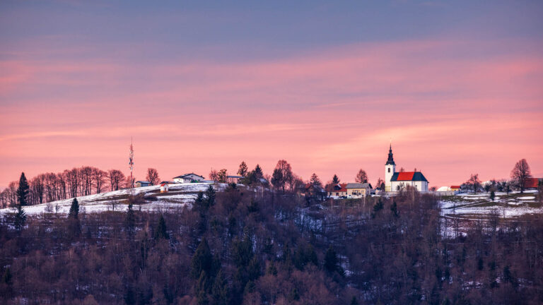 Church of Saint Nicholas at sunset