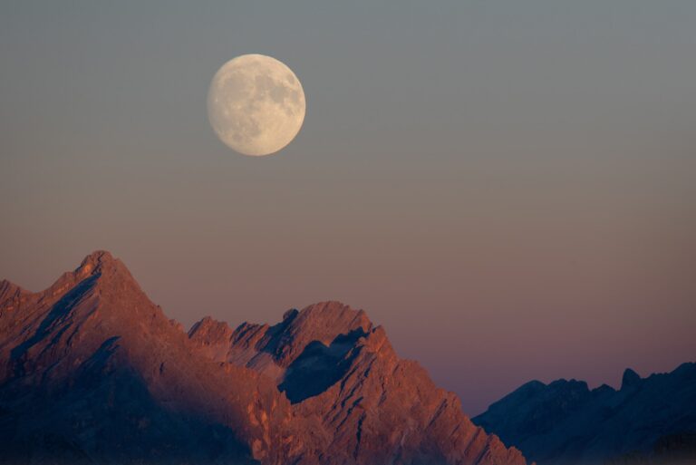 Moon over the Dolomites. Photo by Ollie Taylor