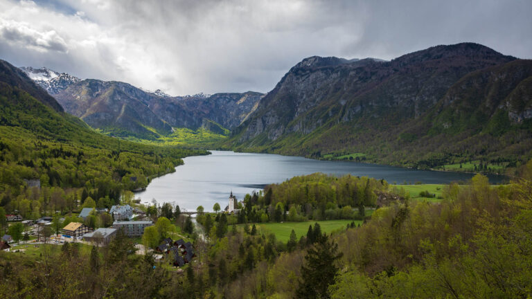 Lake Bohinj from Pec viewpoint