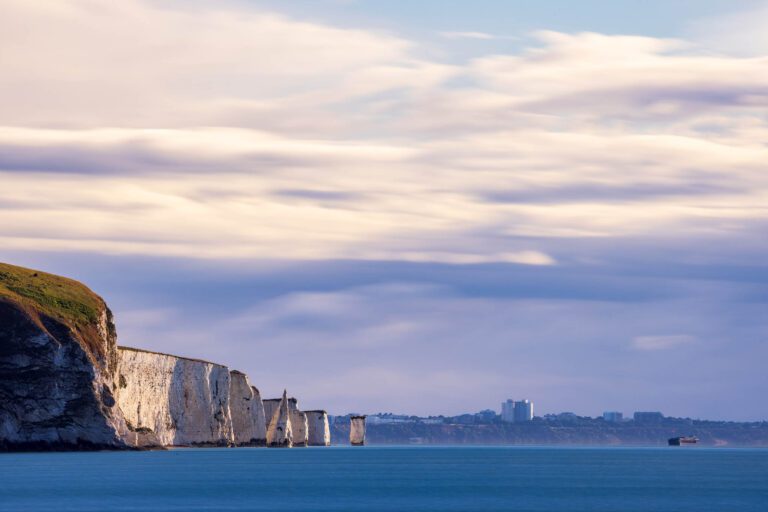 Old Harry in the distance