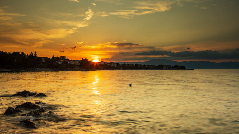 Sunset at Vantacici on Krk Island, Croatia