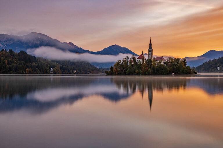 Autumn colours at Lake Bled