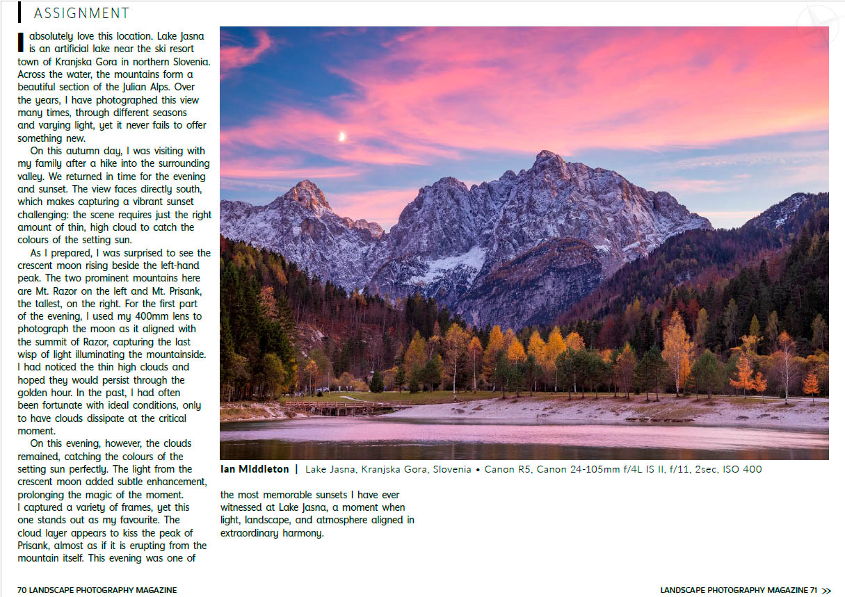 Finalist in best of 2025 assignment in Landscape Photography Magazine