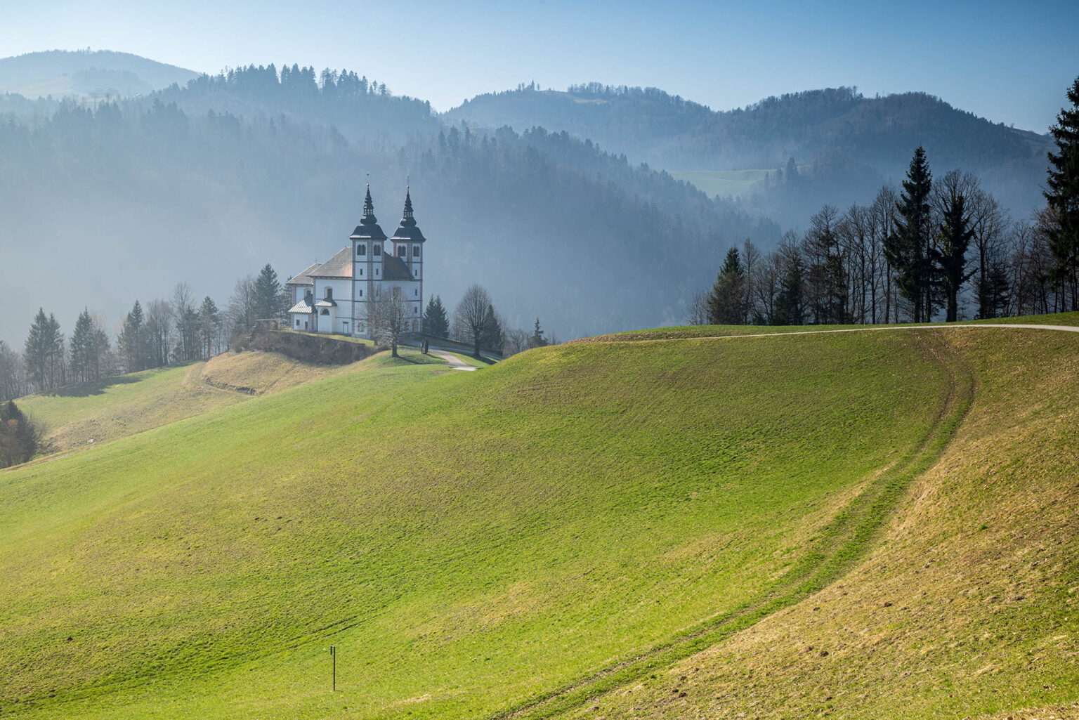 Saint Volbenk church, Poljanska Sora, Slovenia.
